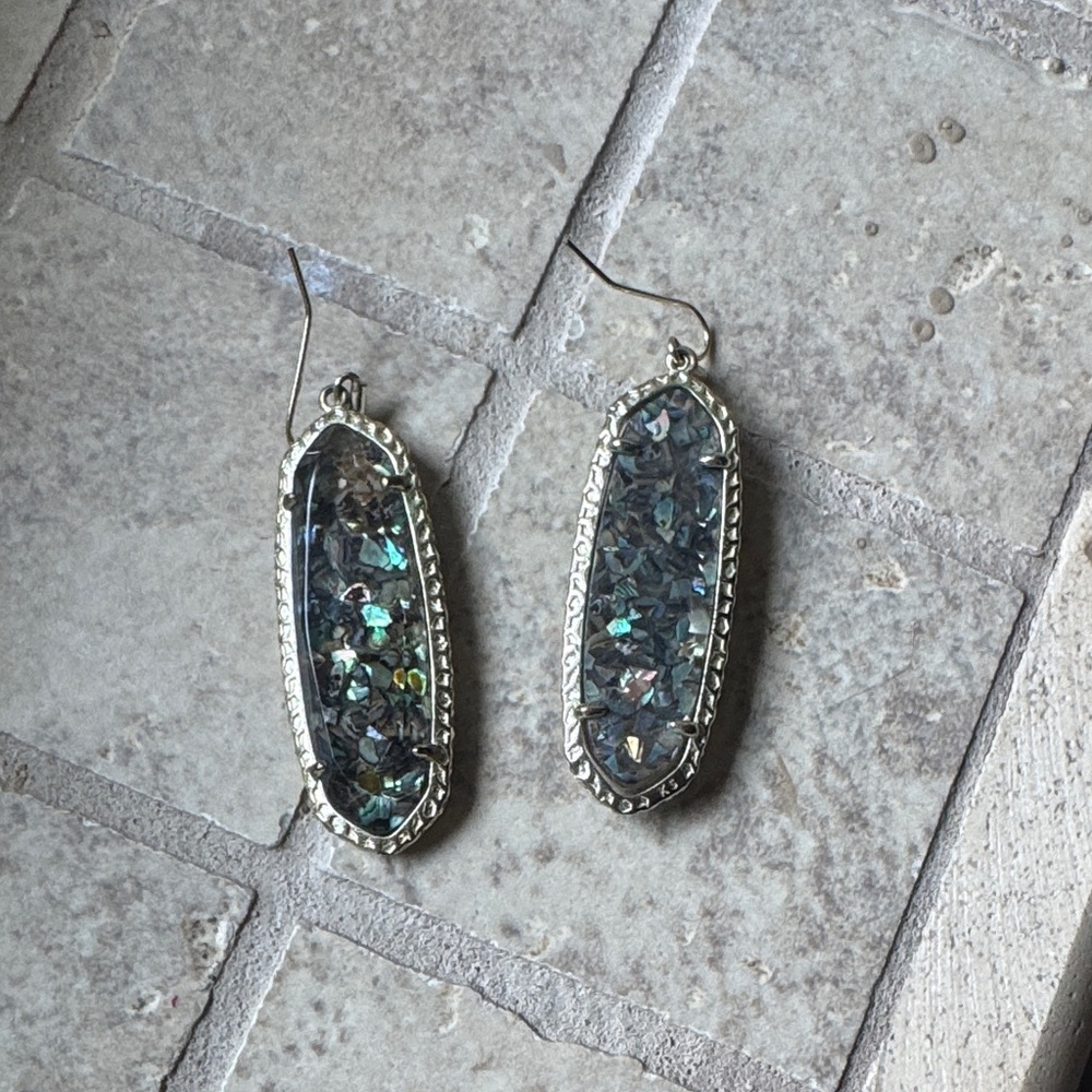 Kendra Scott  gold and abalone shell Dangle Earrings layden earring